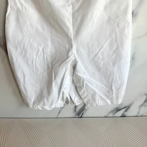 Petit Ami Christmas Smocked Romper 6 Months White Holiday Outfit Stockings - Picture 3 of 11